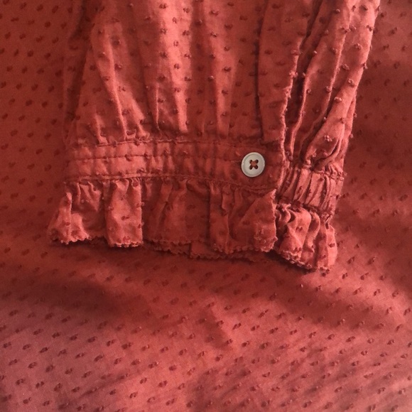 🎉HP 🛍🎊 J Crew Ruffle-trim V-neck Popover Clip Dot - Picture 6 of 7